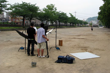 ライオンズ公園での撮影風景